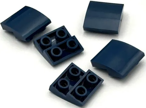 Lego 5 New Dark Blue Slopes Sloped Curved 2 x 2 x 2/3 Inverted Parts