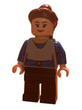 LEGO Star Wars Padmé Amidala Minifigure Brown Hair Double-Sided Face