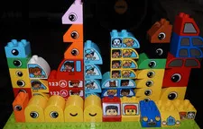 Lego Duplo Picture Blocks Eyes Car Windows Children Lot of 50 Daycare Preschool