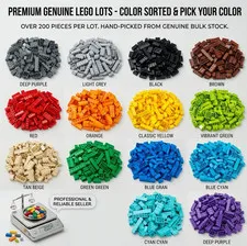 LEGO SORTED BY COLOR : 200+ PIECES FROM BULK  ! PICK COLOR !  - FREE SHIPPING -