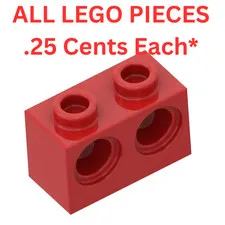 LEGO Brick 1x2 with 2 Holes 32000 Red - Genuine LEGO Parts Pieces Bulk