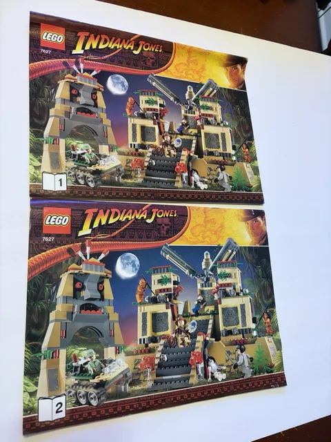 LEGO 7627 INDIANA JONES Temple of the Crystal Skull Instruction Manuals Only