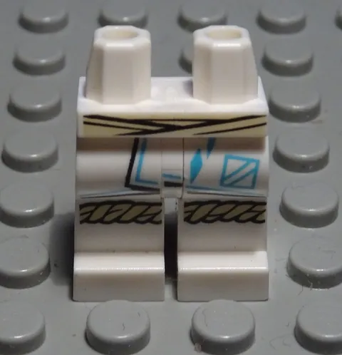 Lego figure accessories legs pants white with decor
