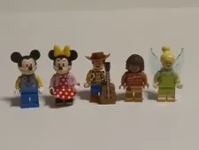 2023 Lego 43212 Disney Train Minifigure Lot of 5 Tinker Bell Minnie Mickey Woody