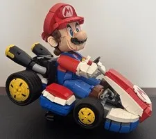 Lego Super Mario Kart - Mario & Standard Kart 72037 Built Pristine Condition!
