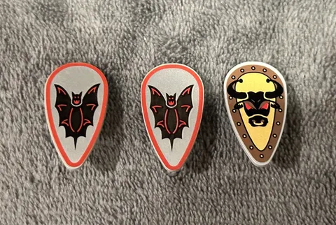 LEGO Vintage Castle Shields Lot of 3 - Fright Knights Bat Lord & Knights Kingdom