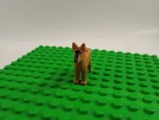 Lego Medium Nougat German Shepherd Dog with Black Eyes,Nose,Muzzle and Sides