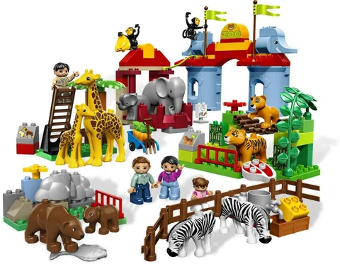 Incomplete Set of LEGO DUPLO VILLE 5635 Big City Zoo Preschool Building Toy