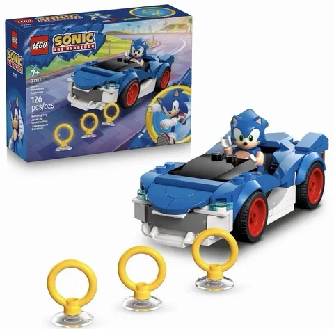 LEGO Sonic The Hedgehog Sonic: Speedster Lightning Race Car Toy Multicolor 77117