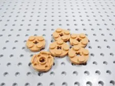 LEGO Lot of 6 Medium Nougat 2x2 Round Plates AY