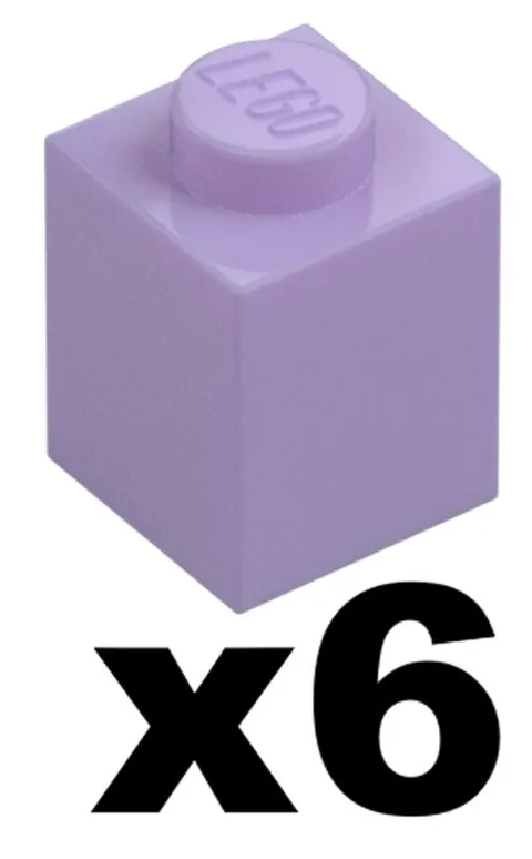 Lego New Mosaic Part 3005 - Qty 6 - BRICK Lavender Purple 1 x 1 Stud Pieces LAV