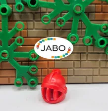 ( S12 / 10 / 20 ) LEGO x167 Headgear Helmet Castle Face Grill Red