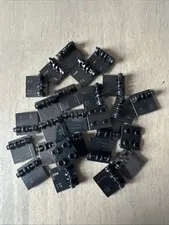 LEGO 6134 Black Hinge Brick 2 x 2 Top Plate 26 Pieces