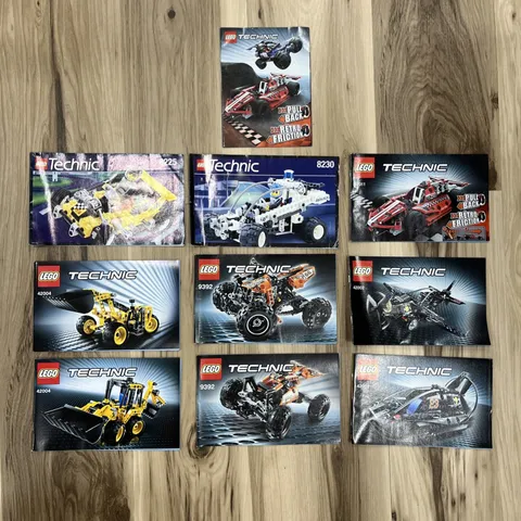 LEGO TECHNIC INSTRUCTION MANUAL LOT VINTAGE RETIRED 10 BOOKS 8225 8230 9392