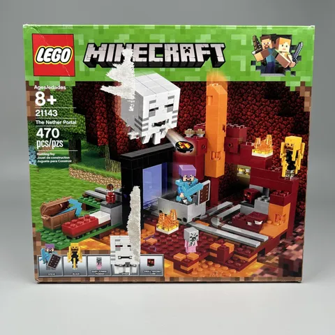 LEGO Minecraft The Nether Portal 21143 - 470 Pcs Steve Ghast Blaze Figures - New