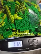 LEGO Bulk Mixed Bricks and Pieces Lot 1.6 Pounds Green + Lime Themed Colors