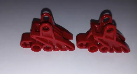 2 Bionicle Lego 41668 in Dark Red Foot Feet with Ball Joint Socket Lego