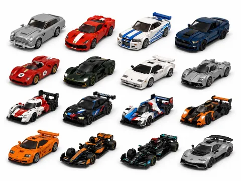 LEGO Speed Champions 16 Car Lot Ferrari McLaren BMW Mercedes Porsche Nissan