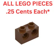LEGO Brick 1x2 with 2 Holes 32000 Reddish Brown - Genuine LEGO Parts Pieces Bulk