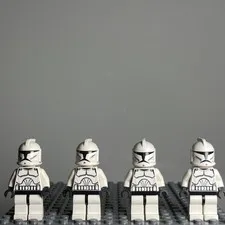 LEGO Star Wars Clone Wars Clone Trooper Minifigure sw0201 Lot of 4 - 1K