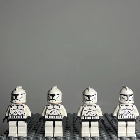 LEGO Star Wars Clone Wars Clone Trooper Minifigure sw0201 Lot of 4 - 1K