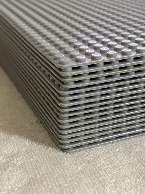 LEGO Classic Light Bluish Gray Baseplate 48X48 Studs Lot of 16  (15” x 15”)