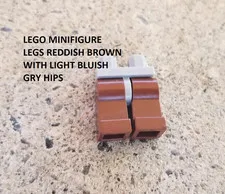 LEGO Minifigure Legs Reddish Brown with Light Bluish Gray Hips