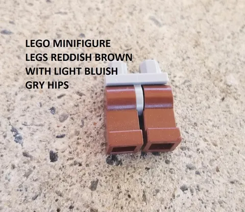 LEGO Minifigure Legs Reddish Brown with Light Bluish Gray Hips