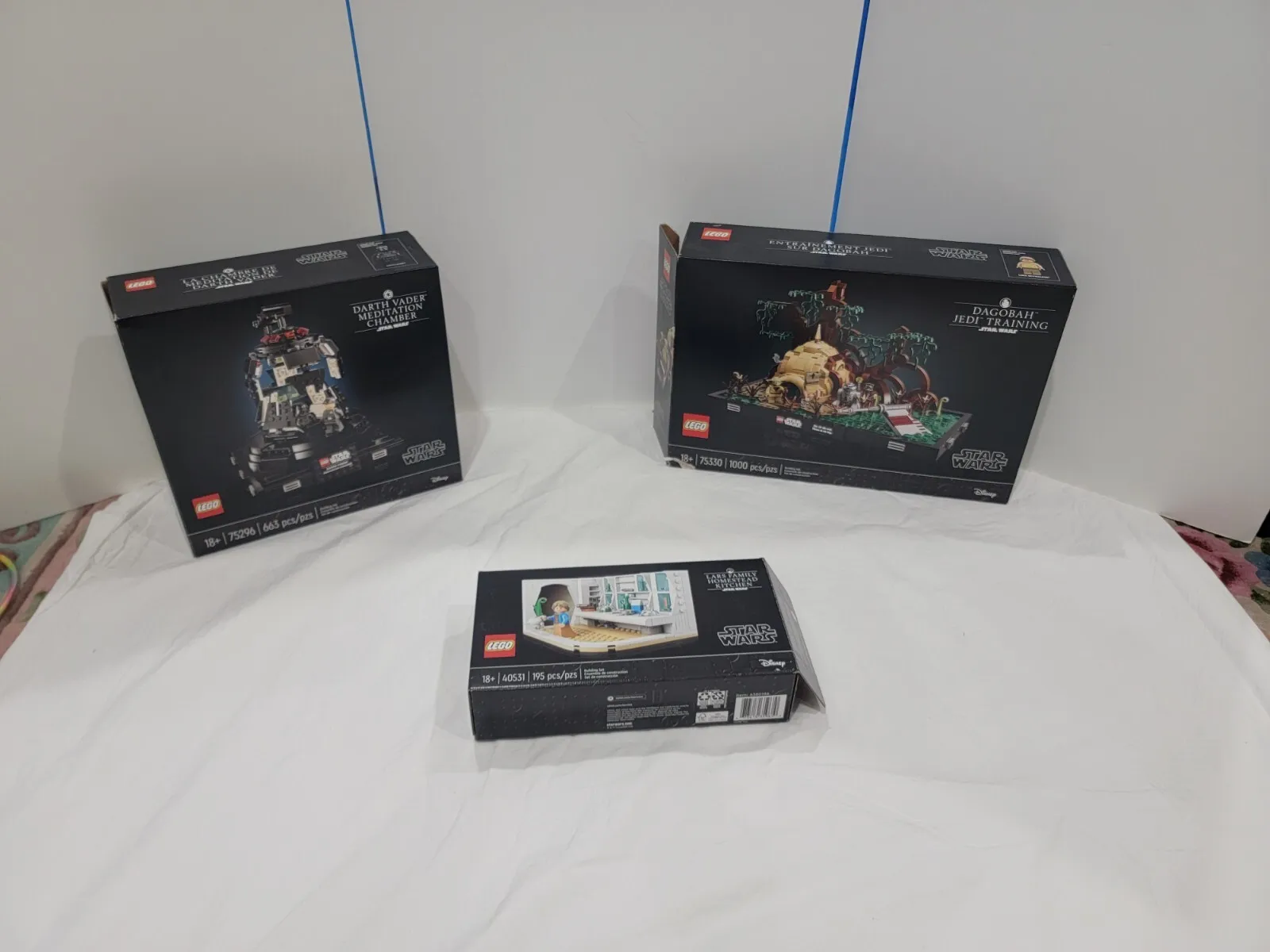 Lot of 3 EMPTY BOXES LEGO Dagaboh Jedi Training Darth Vader Mediation Lars Kitch