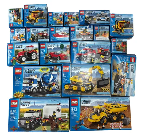 Lego City 20 Bundle Lot w/ Box & Instructions Construction Firefighter Lifestyle