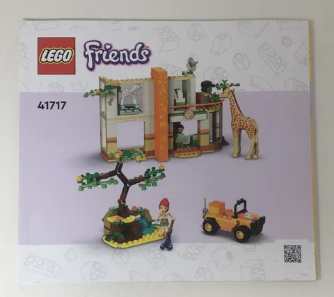 Lego 41717 Mia's Wildlife Rescue Instruction Manual Book Only - No Bricks