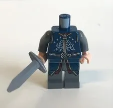 Lego Lord Of The Rings Black Gate HEADLESS King Aragorn MiniFig