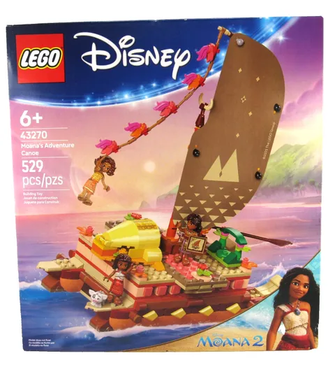 LEGO Disney Moana 2 Moana’s Adventure Canoe Set 43270 Brand New Sealed