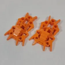 2X LEGO Bionicle ORANGE Toa Inika Clawed Foot Set Pair Part 53542 8941 8687