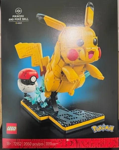 Lego Pokemon 72152 Pikachu And Poke Ball 2050pc Set New In Box SEALED