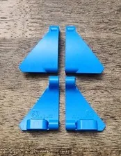 LEGO Dark Azure Technic, Panel Curved #62 5 x 4 Tapered Right/Left. QTY 4. 