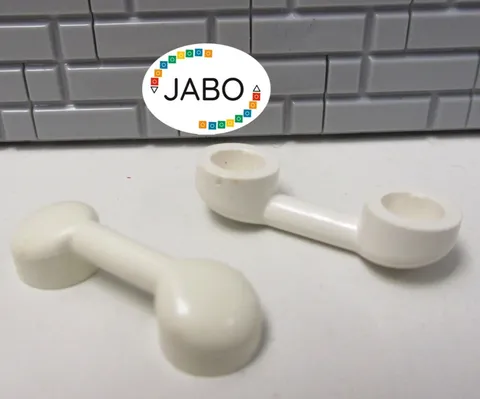(B8/5/6) LEGO 2x 6190 Handle / Phone Handset White