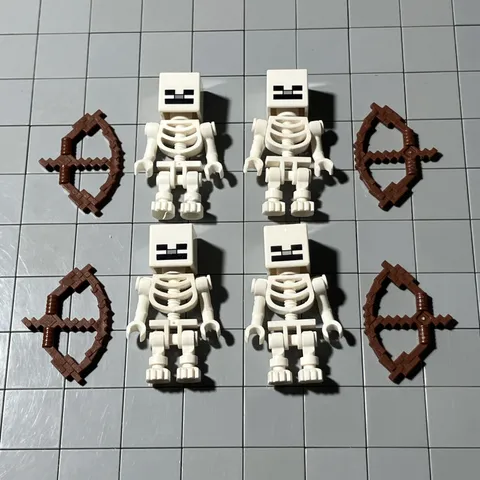Lego Minecraft Skeleton Set Lot Of 4 Minifigures Lot F3 80