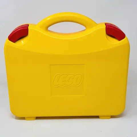 LEGO Yellow And Orange Plastic Case With Latches & Dividers 11” X 9” + 10713