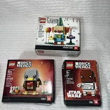 Lego Brick Headz Lot Bulk 3 Sets Total