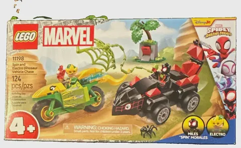 LEGO Marvel Spidey Spin and Electro Dinosaur Vehicle Chase 11198 124 pcs Ages 4+