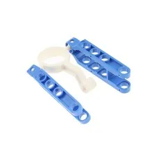 1x LEGO Technic Axle Steering Block White Blue Control Arm 6540b 2738