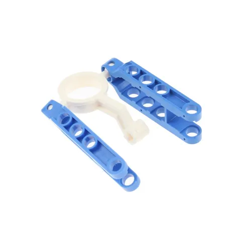 1x LEGO Technic Axle Steering Block White Blue Control Arm 6540b 2738