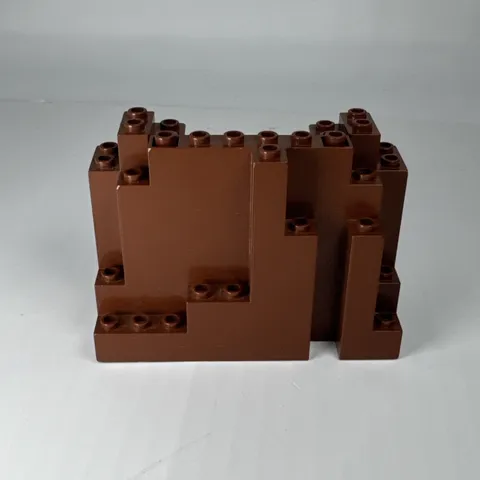 Lego Rock Wall Panel: Reddish Brown Tree Trunk Base  6082 - Part Piece Brick