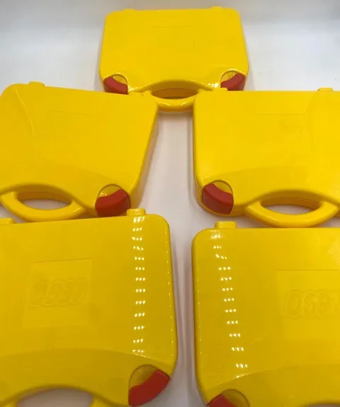 NEW LEGO Plastic Carrying Case With Latches And Dividers 11” X 9” Set Of 5