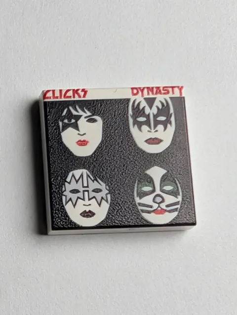 Kiss Dynasty Parody Album Cover Custom printed original LEGO® brick 2x2 tile