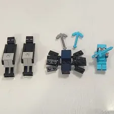 Minifigure ONLY Lot for LEGO 21124 Minecraft End Portal - Steve Enderman Spider