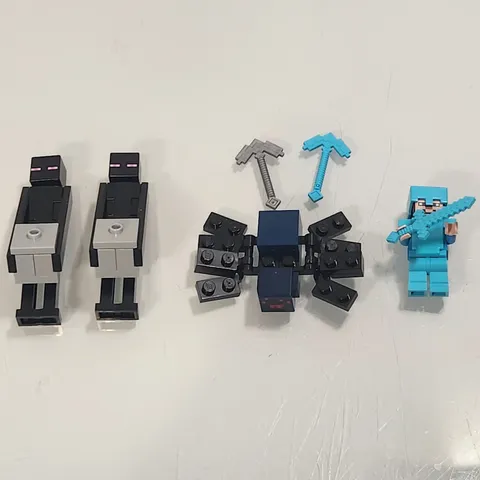 Minifigure ONLY Lot for LEGO 21124 Minecraft End Portal - Steve Enderman Spider