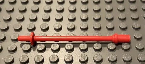 LEGO Part 2714a Red Pole 8 Long Bar with pin and Rounded End