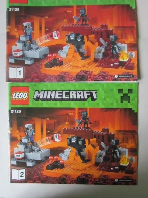Lego Building Instructions Instruction Minecraft 21126 Part 1 and 2 Part 1 and 2